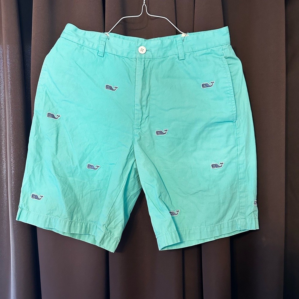 Vineyard Vines Teal Whale Shorts